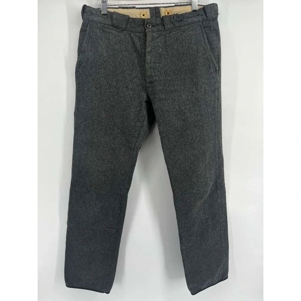 Vintage Polo Ralph Lauren Modern GI Pants Twill Weave Gray Rib Cotton Size 32x32